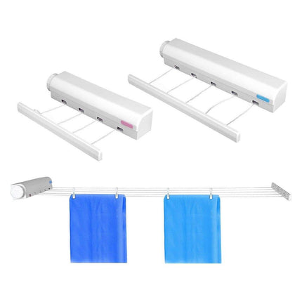 Wall Mounted Clothes Hanger Dryer Clothesline Laundry Washing Line Drying Rack