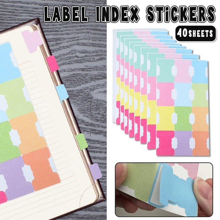 40Sheets Macaron Colour Writable Blank Journal Index Label Morandi Stickers Set