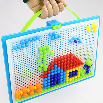 Mushroom Nail Educational DIY Puzzle Toy Set for Creative Learning and Play
