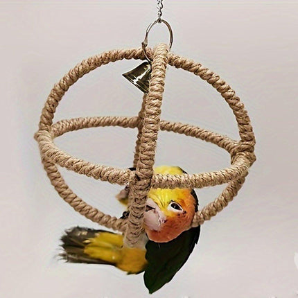 Interactive Parrot Toys Nibbling Balls Hoop Swing Bird Chew Play Activity