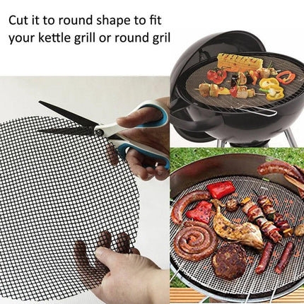 3/6/10PCS Non-Stick BBQ Grill Mat Mesh Liner Cooking Barbecue Sheet Baking Pad