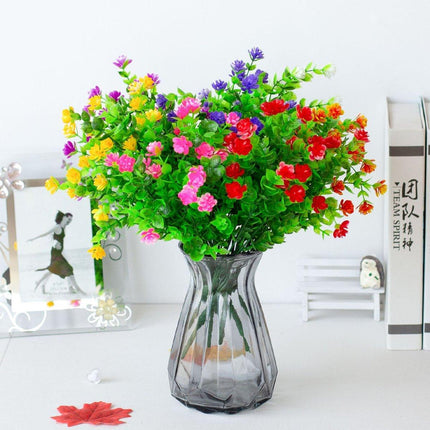 8pcs Artificial Camellia Flowers Realistic Silk Floral Decoration for Home Decor