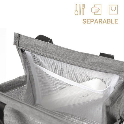 L Size Lunch Bag Thermal Insulated Box Bento Pouch Food Tote Work School Picnic - Aimall