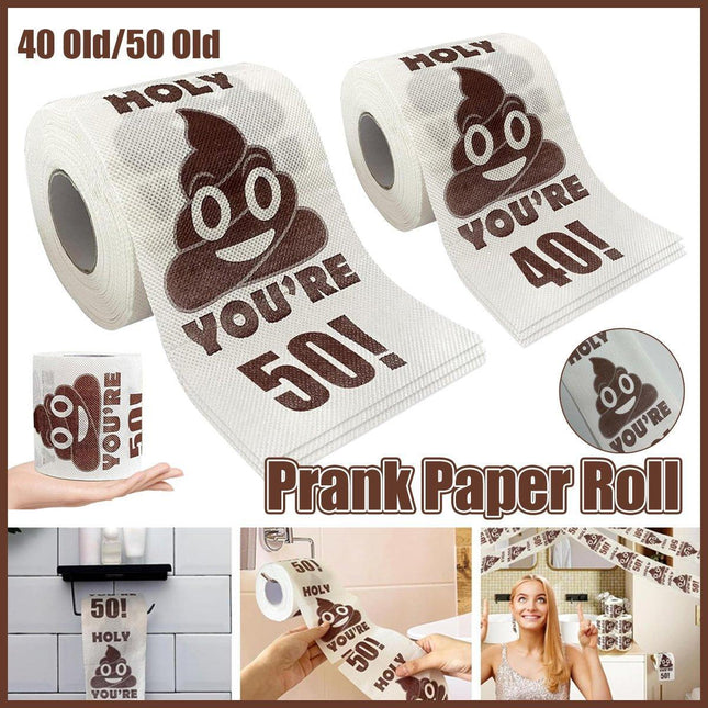 Prank Gag Printed Poop Funny Toilet Paper Roll Novelty Gag Gift for Pranks
