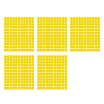 8/13/25/50mm Colour Sticker Dots Adhesive Round Labels Circular Scrapbooking Yellow - Aimall