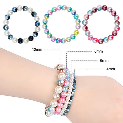 1890PCS Mermaid Faded Colour Perforated Pearl DIY Craft Set Jewelry Making