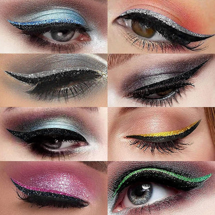 Reusable Eyeliner Stickers Makeup Eye shadow Glitter Eye Cosmetic Eyeliners - Aimall