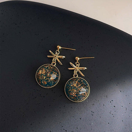 Natural Stone Earrings for Women Simple Vintage Dangle Drop Fashion Jewellery
