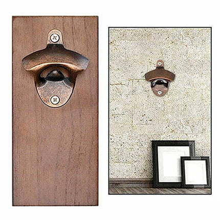 10X Rustic Cast Iron Bottle Opener With Screws Zinc Alloy Wall Mounted Opener - Aimall