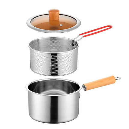 Durable Stainless Steel Small Fryer Household Use Deep Frying Kitchen Appliance