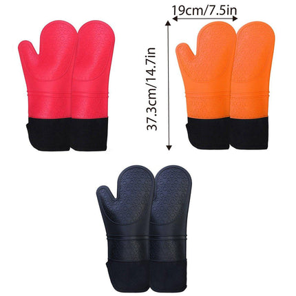 2pcs Insulated Oven Mitts Heat Resistant Gloves for Kitchen Household Use