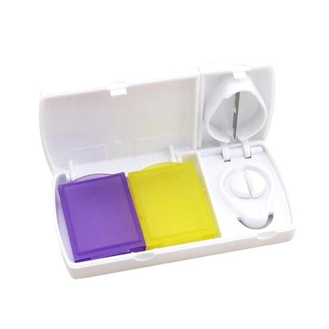 Pill Cutter Box Grinder Medicine Box Tablet Crusher Pill Splitter Storage Case Aimall
