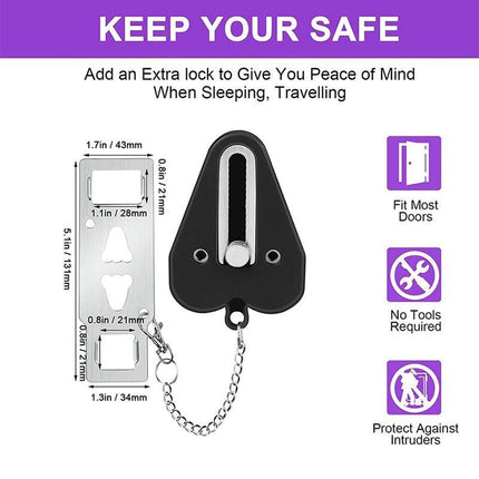 Portable Door Lock Security Safety Travel Hotel Home Addalock Safe Lock NEW - Aimall