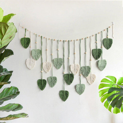 Bohemian Decorative Woven Tassel Leaf Wall Hanging Bedroom Home Wall Decoration