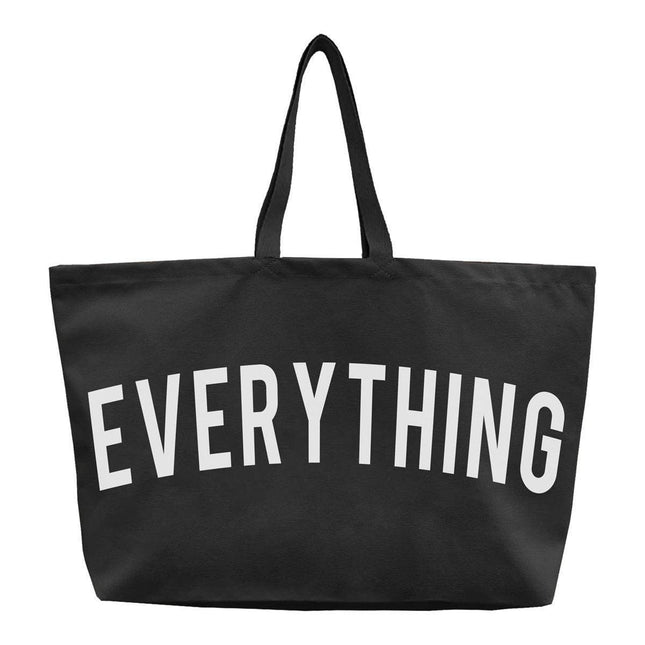 Large Canvas Black Tote Bag Reusable Shoulder Shopping Travel Bag