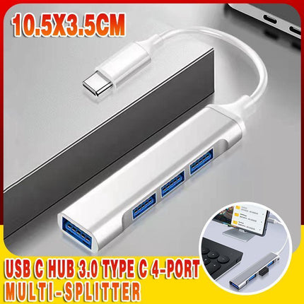 USB C HUB 3.0 Type C 4-Port Multi-Splitter OTG Adapter for PC Android Laptop Mac - Aimall