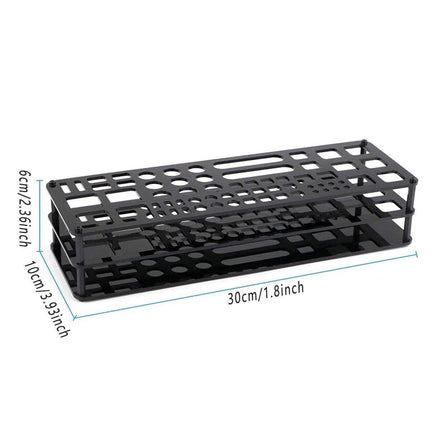 45-Hole Screwdriver Rack Acrylic Tool Stand Desk Tool Holder Work Bench Organizer