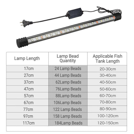 Aquarium Fish Tank Light LED Waterproof Full Spectrum Aqua Lamp RGB