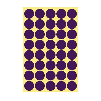 8/13/25/50mm Colour Sticker Dots Adhesive Round Labels Circular Scrapbooking Purple - Aimall