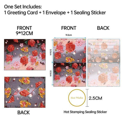 30pcs Oil Painting Postcard Set Illustration Small Cards for Birthday Gifts
