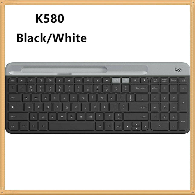 Logitech K580 Wireless Usb Membrane Slim Multi Device Keyboard Graphite 2Colours - Aimall