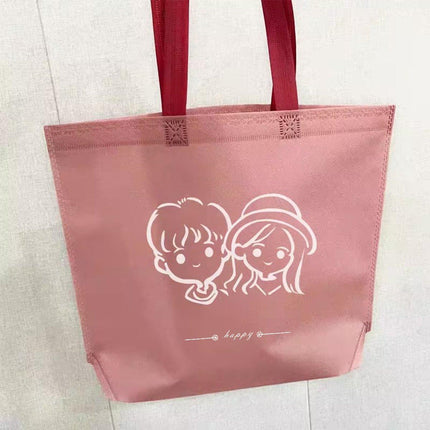25PCS Fashionable Non-Woven Fabric Tote Eco Friendly Bag Reusable Shopping Bag