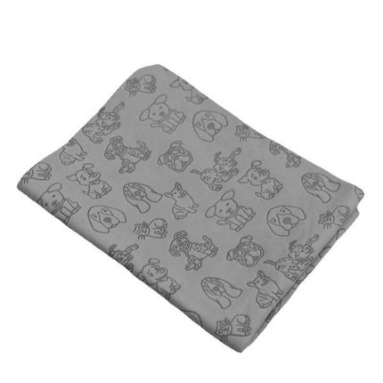 2PCS Quick Dry Absorbent Dog Bath Towels Soft Printed Cat Towel Set Pets