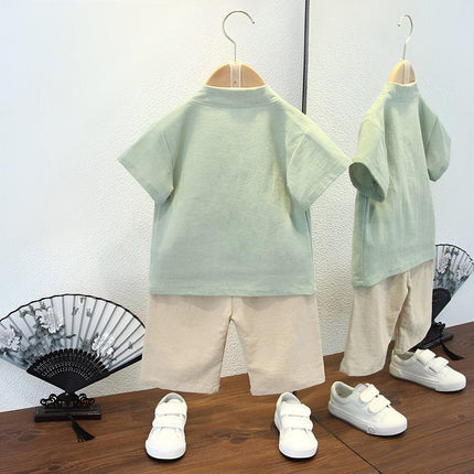 Chinese Style Boys Tang Suit Summer Hanfu Dress Traditional Outfit