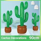 Cactus Decorations Party Mexican Cowboy Supplies Prop Inflatable Blow Up Western - Aimall