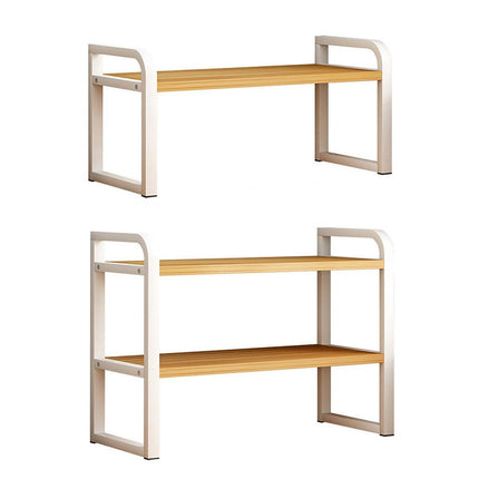 Adjustable Height Multi-Layer Desktop Bookshelf Home Office Floor Organizer Rack