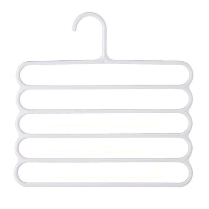 5pcs 5 Tier Trouser Rack Multifunctional Hanging Wardrobe Scarf Tie Hanger Set