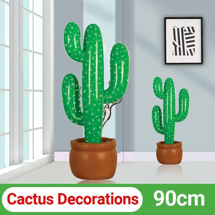 Cactus Decorations Party Mexican Cowboy Supplies Prop Inflatable Blow Up Western - Aimall