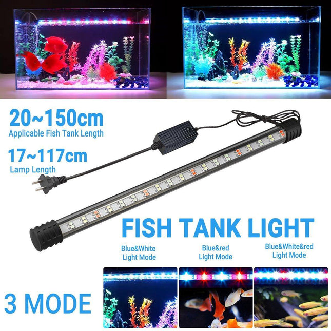 Aquarium Fish Tank Light LED Waterproof Full Spectrum Aqua Lamp RGB