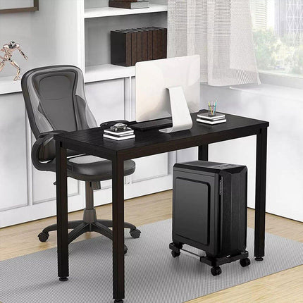 Adjustable Desktop Computer Tower Stand Telescopic Chassis Holder with Wheels