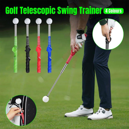 Golf Swing Training Aid Telescopic Impact Sound Stick Exercise Tool for Practice
