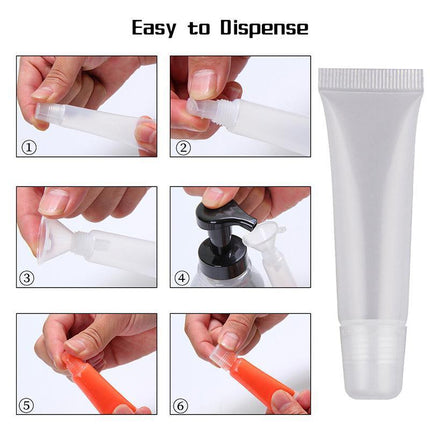 20PCS 8ml Empty Lipstick Lip Balm Tube Clear Lip Gloss Container Squeeze Bottles - Aimall