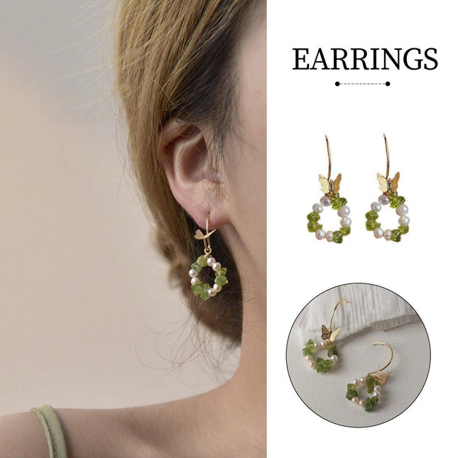 Butterfly Earrings Pearl Earrings Fashion Statement Jewelry Women Trendy
