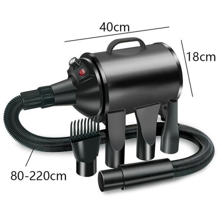 Pet Hair Dryer Dog Cat Grooming Blow Speed Hairdryer Blower Heater 2100W - Aimall