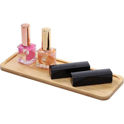 3pcs/set Cotton Swab Holder with Vanity Tray Clear Apothecary Jar Wood Lids