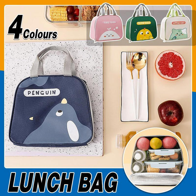 Cute Cartoon Lunch Bag Reusable Insulated School Lunch Box Cooler Tote Boy Girl - Aimall