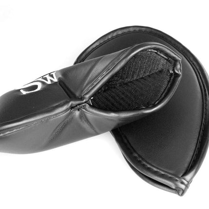12PCS PU Leather Head Cover Golf Iron Club Putter Headcover 3-SW Set Black - Aimall