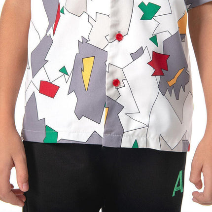 Strange Story 4 Cos Dress Shirt Short Sleeve Round Neck Men's And Women's Performance Cosplay Dress New Halloween Play Dress