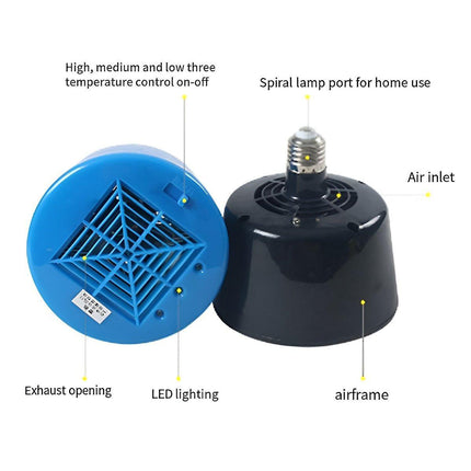 Cultivation Heating Lamp with Thermostat and Fan for Incubators Reptiles Eggs Coops