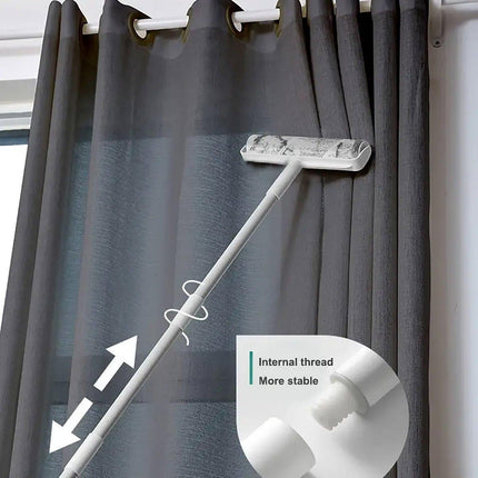 Dual Purpose Pet Hair Removal Roller Long Handle Sticky Lint Brush for Bed Floor