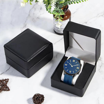 4pcs Flip Watch Boxes Elegant Watch Organiser Storage Case Gift Packaging Box
