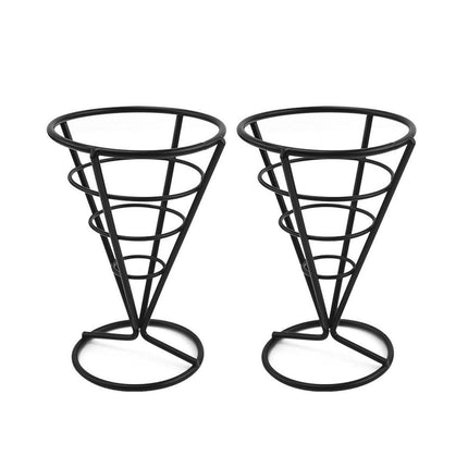 2X Snack Rack Fried Chicken Chip Cone Fryer French Fries Wire Oil Holder Basket