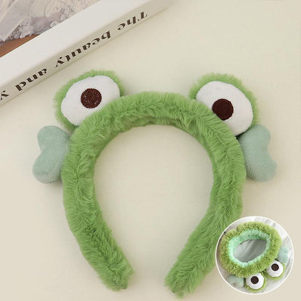 Cute Frog Makeup Hair Band Side Elastic Hair Band Girls Hair Band Decoration - Aimall