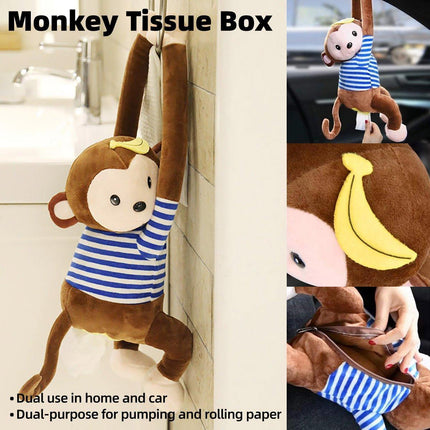 Car Cute Monkey Hanging Tissue Box Car Tissue Box Car Animal Tissue Draw Tissue