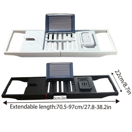 Expandable Anti-Slip Bathtub Storage Rack Adjustable Household Bath Shelf