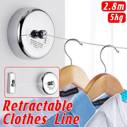 Retractable Clothesline Indoor Outdoor Hotel Laundry No Drilling Drying Line